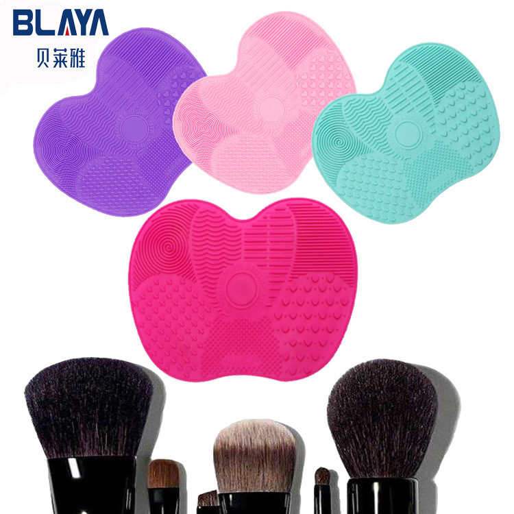 新款硅胶化妆洗刷垫 化妆刷洗刷板毛刷清洗垫带吸盘 现货批发