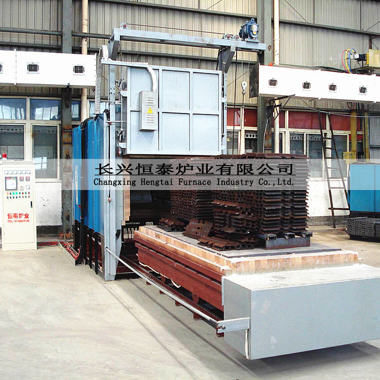大型全纤维台车式回火炉 履带板节能型去应力退火电阻炉
