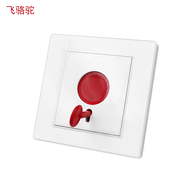 飞骆驼 PA86紧急复位按钮 红色钥匙复位开关 手动求助报警按钮