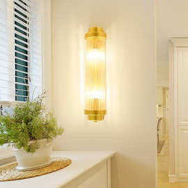 北欧个性水晶壁灯后现代简约客厅壁灯欧式创意过道卧室床头壁灯具