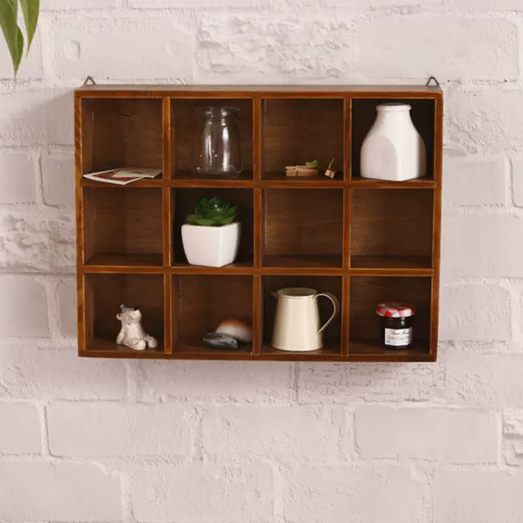 zakka杂货墙面装饰收纳柜 客厅摆件收纳壁柜家居用品置物架