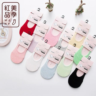 女式袜子夏季薄款船袜女夏浅口纯-棉 隐形袜女硅胶糖果色短袜袜套