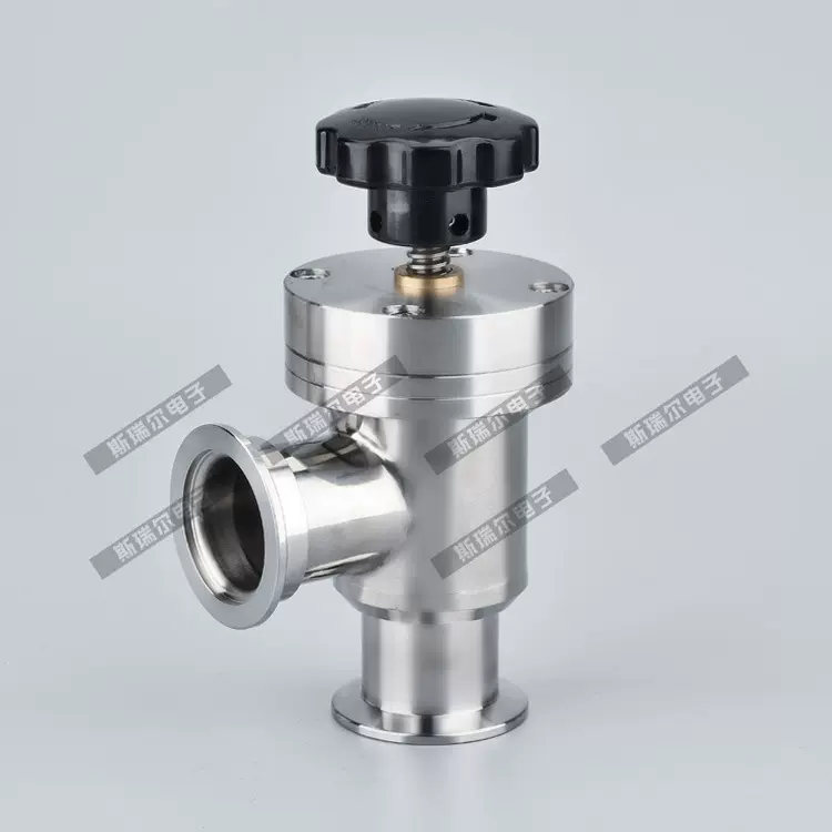 KF手动真空挡板阀 高真空角阀 GDQ-J气动真空挡板阀16 25 40 50