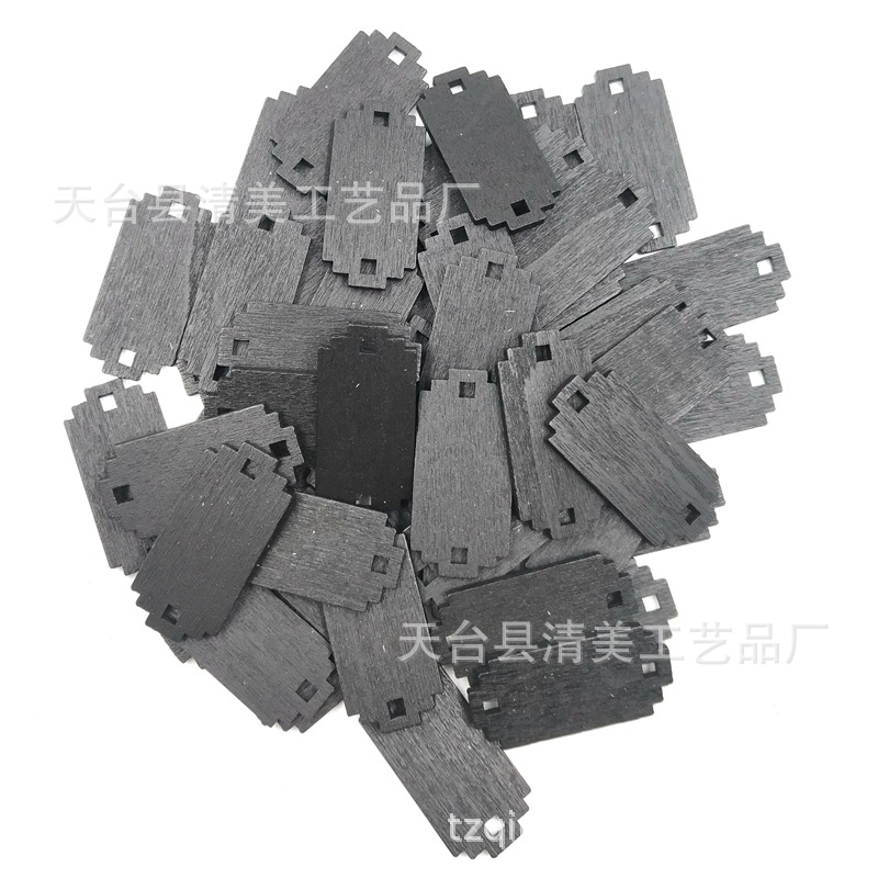22*46mm madera letrero negro decoración letrero negro artesanía 50 piezas en un paquete
