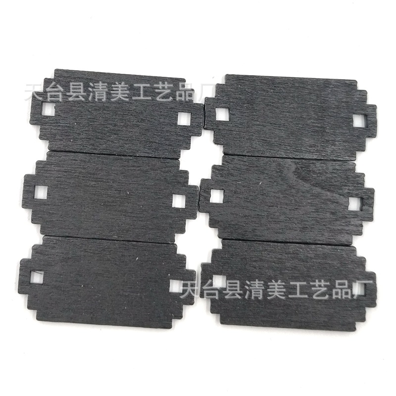 22*46mm madera letrero negro decoración letrero negro artesanía 50 piezas en un paquete