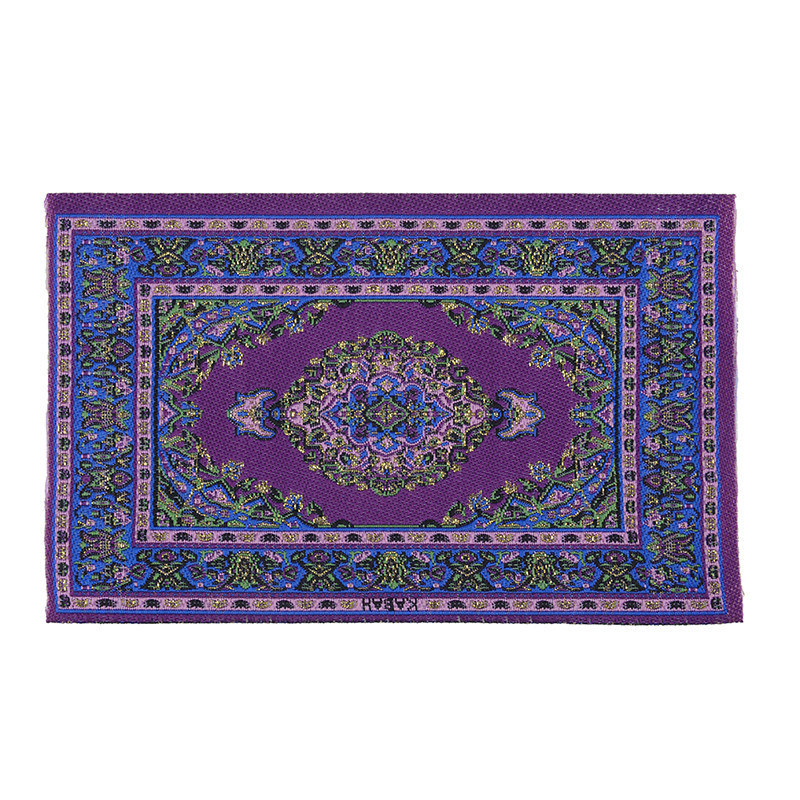 1:12 Dollhouse mini modelo tierra decoración pura tejida alfombra turca 10*15cm