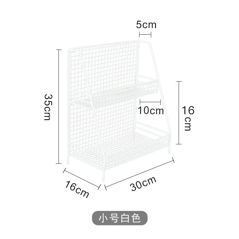 Estante de almacenamiento de cocina directo de fábrica Escritorio de pie de dos capas de hierro sin ponche negro condimento rack de almacenamiento