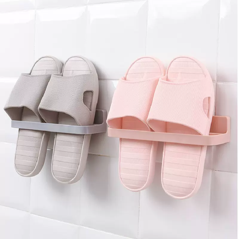 浴室收纳鞋架墙壁壁挂式收纳架免打孔整理架门后粘贴置物架