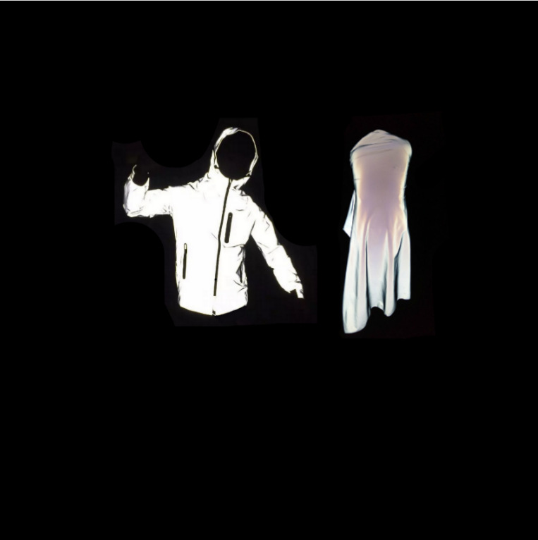 厂家直销 亮银四面弹力反光布 单面反光布条 运动服高亮反光材料