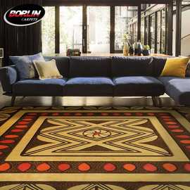 生产会议中心手工羊毛地毯五星级酒店马来西亚手工毯柔软新中式