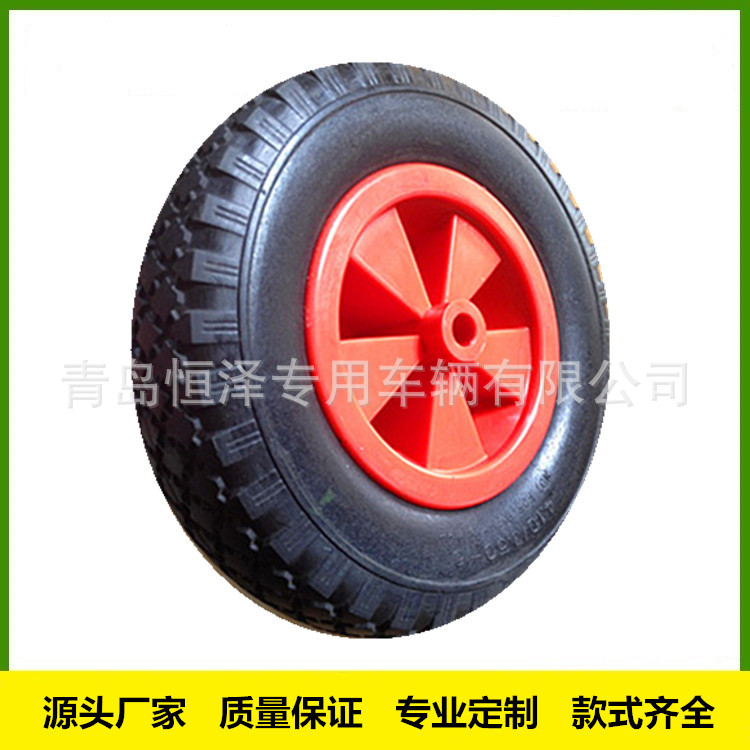 350-6PU实心轮，3.50-6手推车轮胎发泡轮，12寸皮艇拖车轮