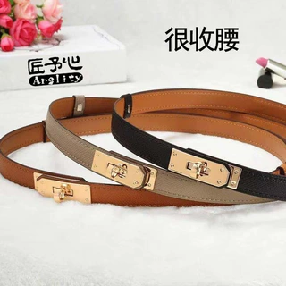 匠予心韩系真皮高档锁扣女士百搭皮带新款时尚青年压纹腰带批发