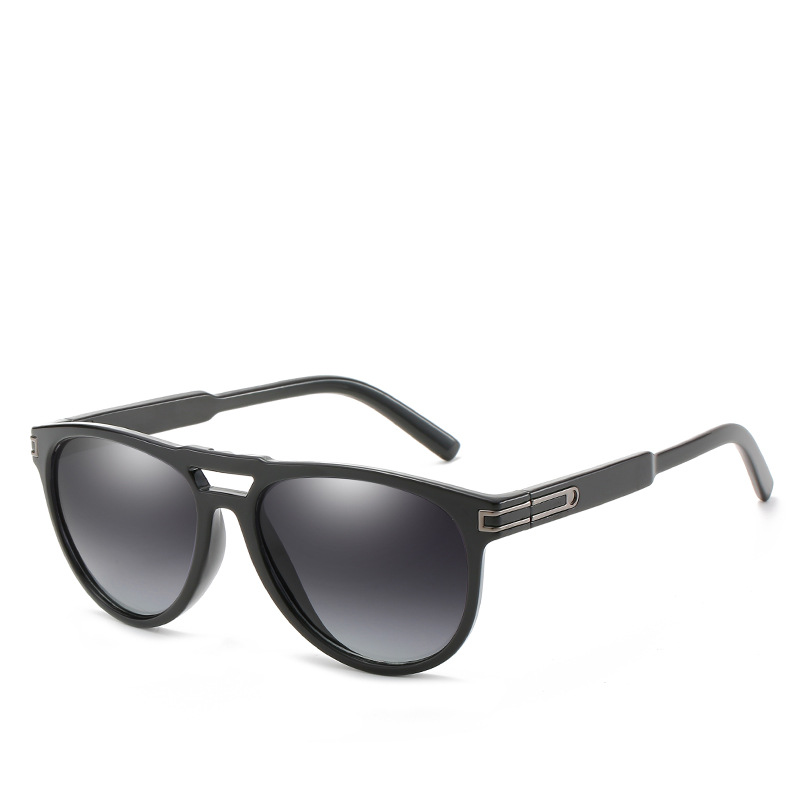 Fábrica directa piloto doble haz gafas de sol polarizadas deportes cómodos gafas de sol de los hombres de moda transfronteriza