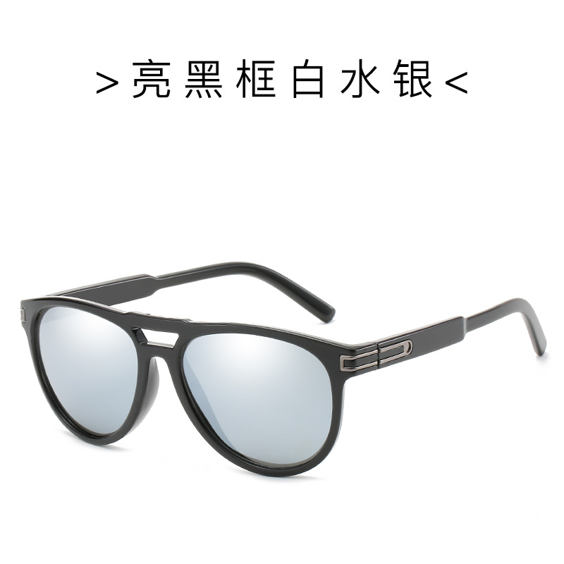 Fábrica directa piloto doble haz gafas de sol polarizadas deportes cómodos gafas de sol de los hombres de moda transfronteriza