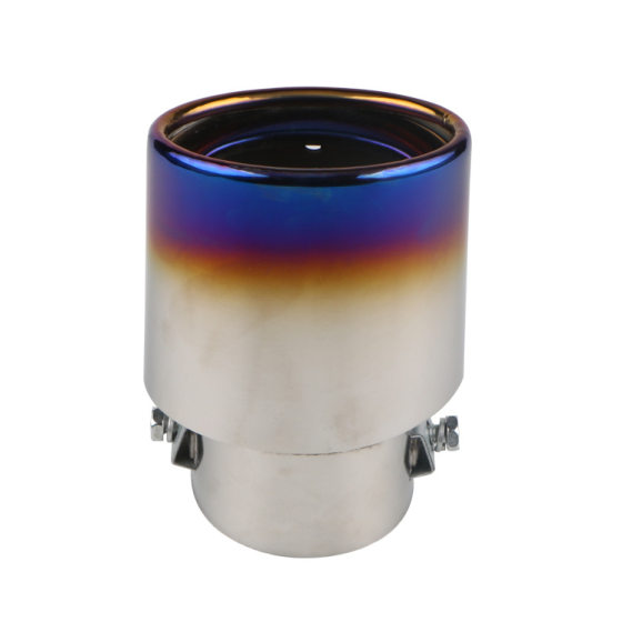 General Motors Tail Throat Exhaust Pipe Stainless Steel Decorative Sound Eliminator Modification Accessories Roasted Blue Straight
