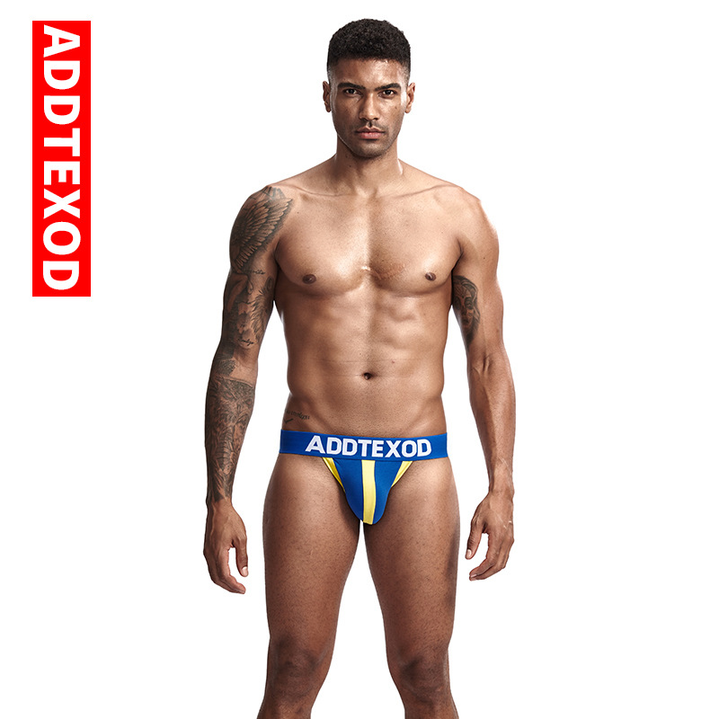 Tanga de algodón transpirable para hombre, talla grande, con bloques de color modernos, ultra-sexy, de cintura media, para hombres jóvenes, disponible en stock del fabricante.