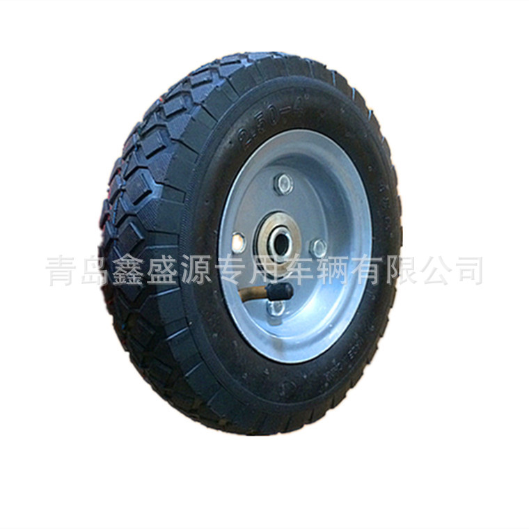出口8寸充气轮子2.50-4 手推车货仓车轮子 8x2.50-4橡胶充气轮胎