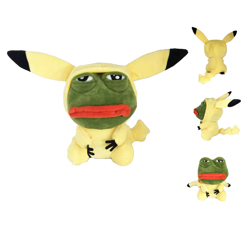 Triste Rana muñeca detective Pikachu recogida Rana pequeño fuego dragón bikachao segunda Rana semilla