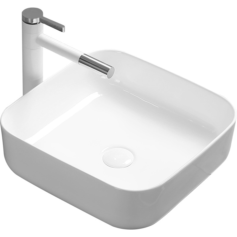 Cerámica balcón lavabo pequeño lavabo lavabo de hotel lavabo cuadrado oval lavabo de arte grande