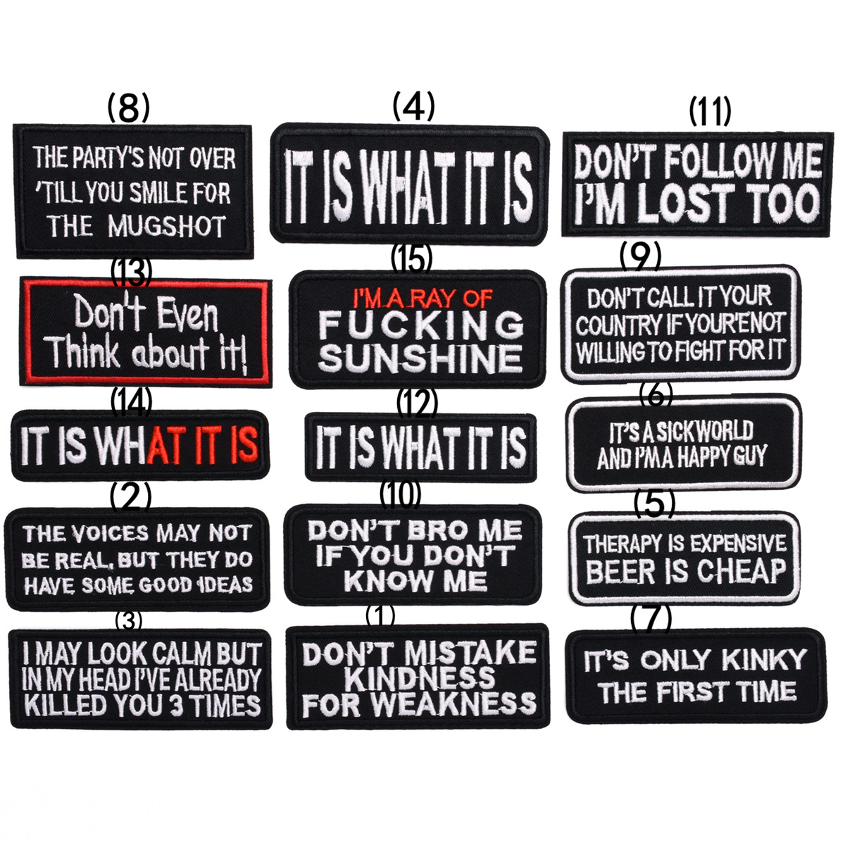 Marca de moda de los hombres parche decorativo calcomanías de tela parche bordado Zhang Zi agujero parche AliExpress suministro Insignia Negro