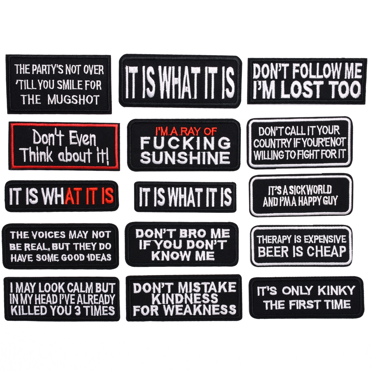 Marca de moda de los hombres parche decorativo calcomanías de tela parche bordado Zhang Zi agujero parche AliExpress suministro Insignia Negro