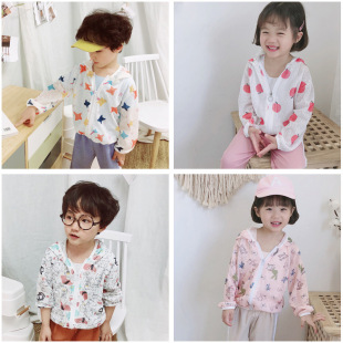 Summer Children's Sun Protection Clothing Mesh Jacket Boy's Lightweight Breathable Girls' Baby's Air-conditioning Shirt Korean-style Clearance Clothes