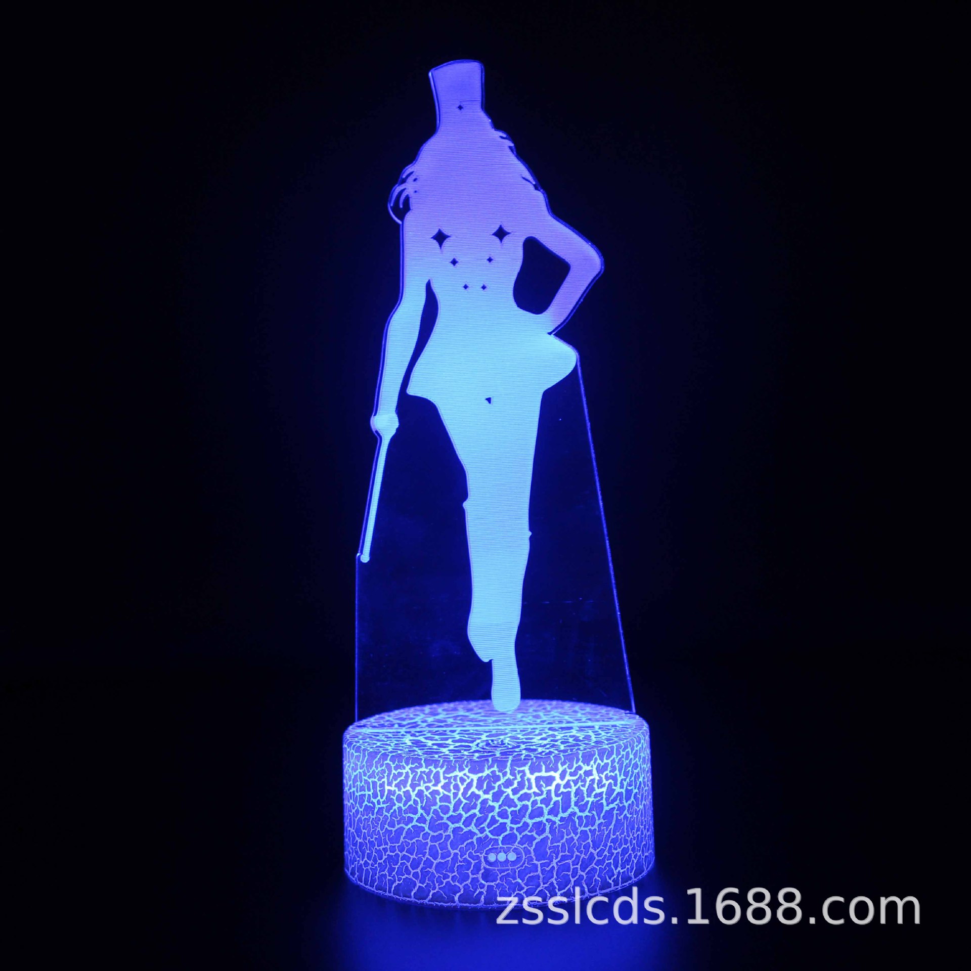 Comercio electrónico transfronterizo Venta caliente Jackson cantante de música Serie 3D luz de la noche colorida lámpara de mesa táctil regalo creativo Luz