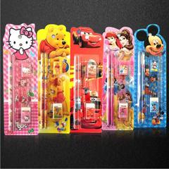新款五件套文具套裝  創意卡通兒童開學學習用品小學生禮盒廠家