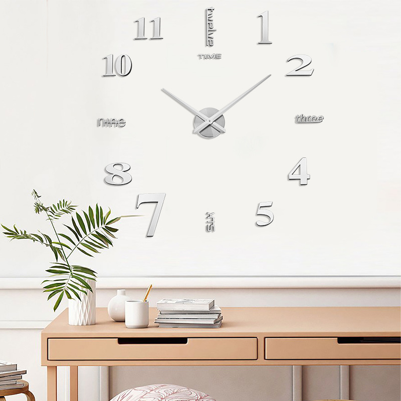 Cruz-frontera hogar sala de estar creativo Reloj de pared acrílico DIY reloj europeo colgante tabla etiqueta de la pared decoración tiempo