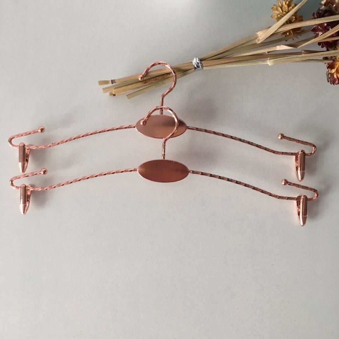 Metal inner hanger bra underwear store Special bra display rack rose gold underwear pants clip ladies clothes hanging drying