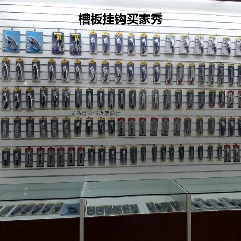 Yunwei tienda física accesorios para teléfonos móviles joyería estante tienda de exhibición gancho artes de pesca supermercado estante ranura tablero gancho