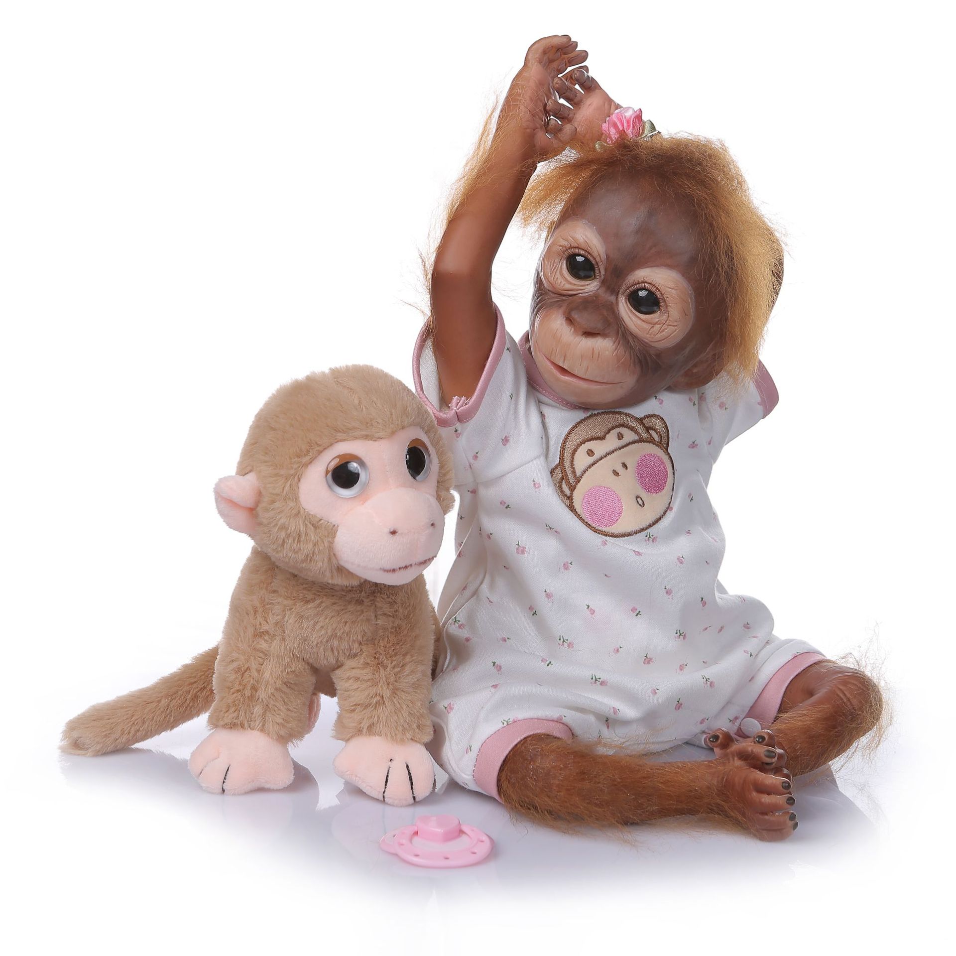 Regalo creativo para niños mono lindo juguete de acompañamiento juguete de mono realista