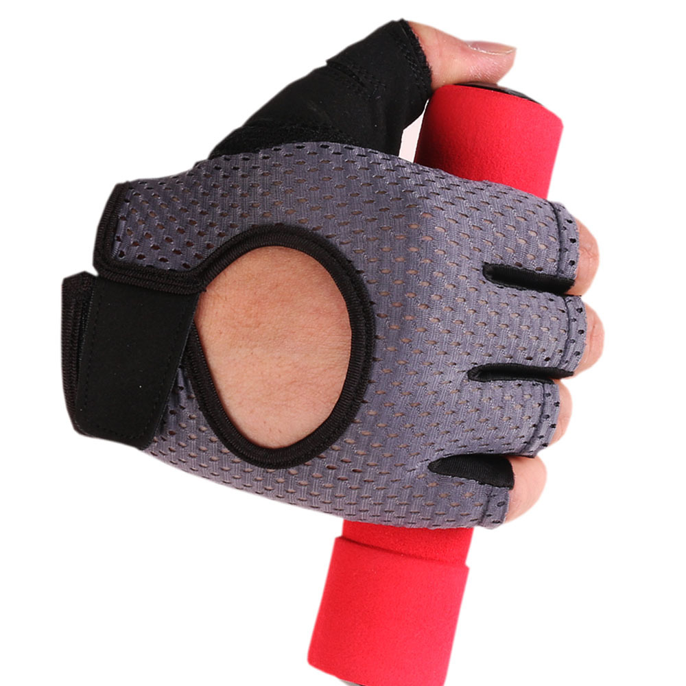 Primavera y verano Delgado transpirable yoga antideslizante medio dedo guantes hombres y mujeres equipo ejercicio fitness deportes bicicleta guantes image 4