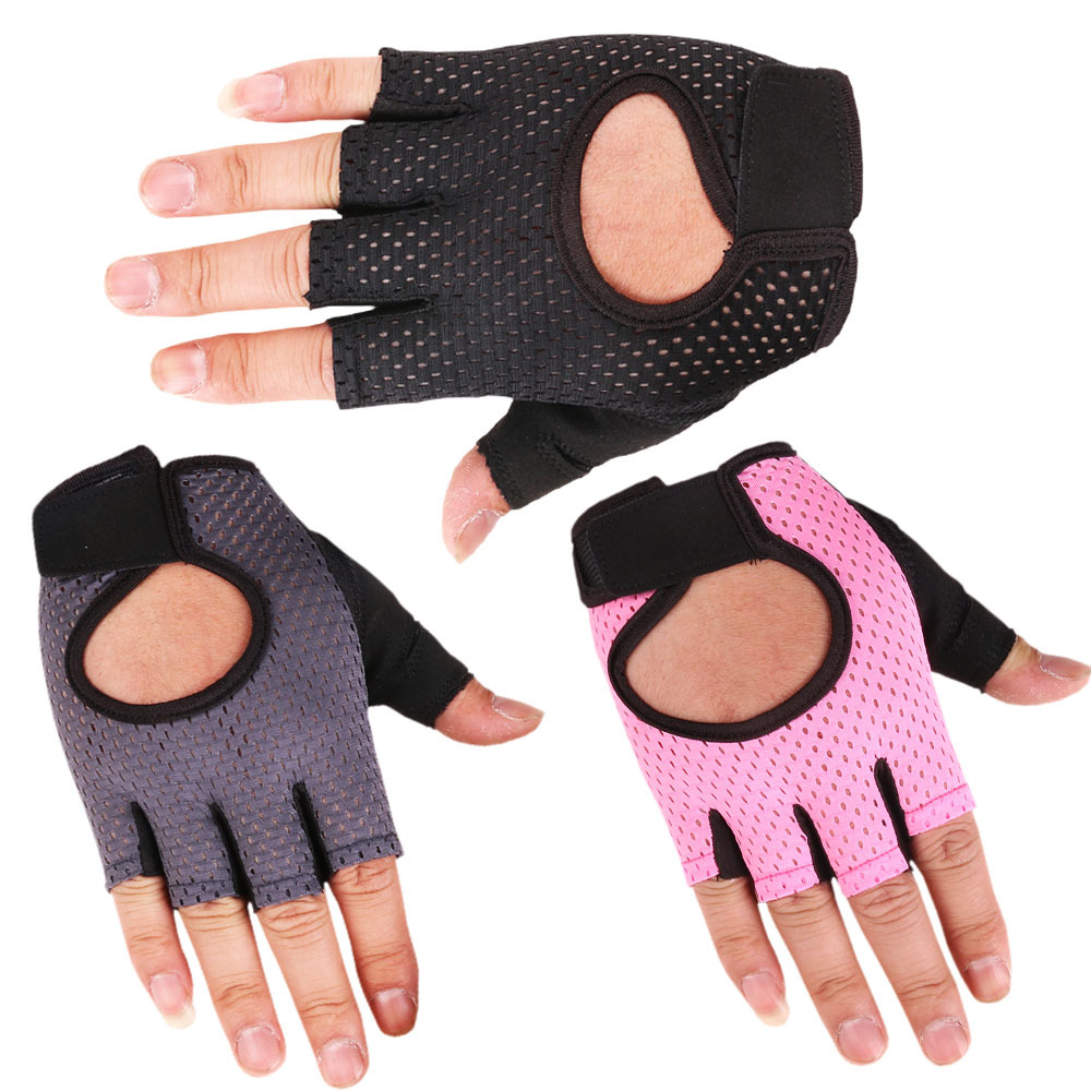 Primavera y verano Delgado transpirable yoga antideslizante medio dedo guantes hombres y mujeres equipo ejercicio fitness deportes bicicleta guantes image 6