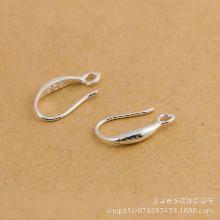 Крючки для серёг, 925 серебряные фурнитура в стиле французском, для DIY, 14,5×7 мм