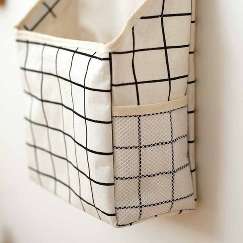 Manufacturer's cotton and linen fabric art book miscellaneous storage wall hanging storage bag wall-mounted storage pouch dormitory dormitory magic tool