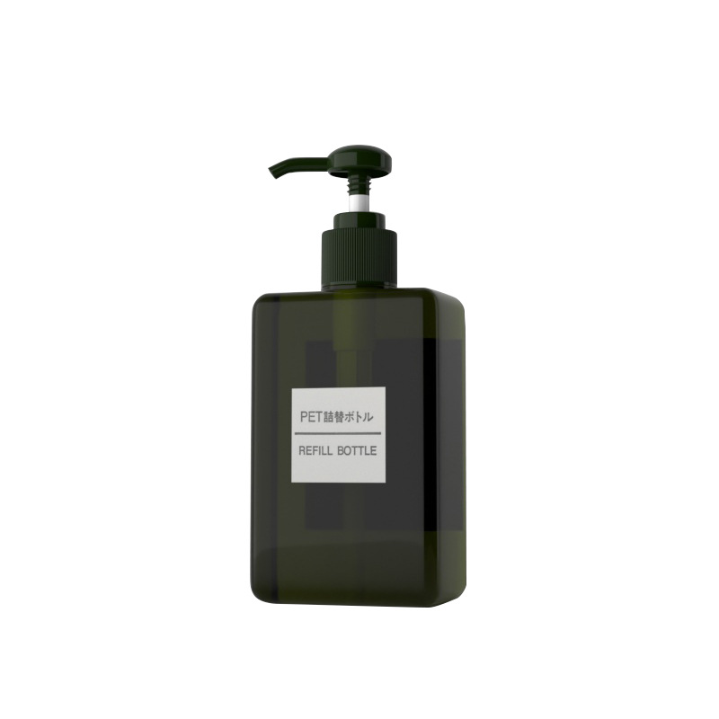 150ml botella de loción cuadrada botella de desinfectante de manos de prensa botella cosmética champú botella de embalaje botella de gel de ducha sub-botella