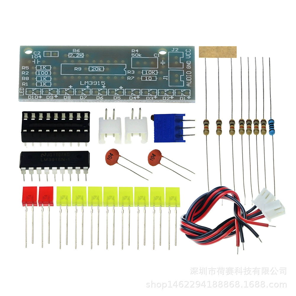 LM3915 Fun 10 -stage audio level indicator kit/bulk level indicator empty board finished product