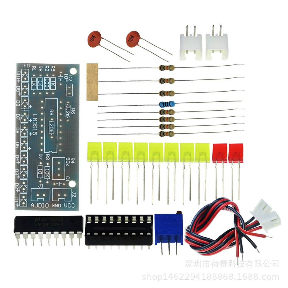 LM3915 Fun 10 -stage audio level indicator kit/bulk level indicator empty board finished product