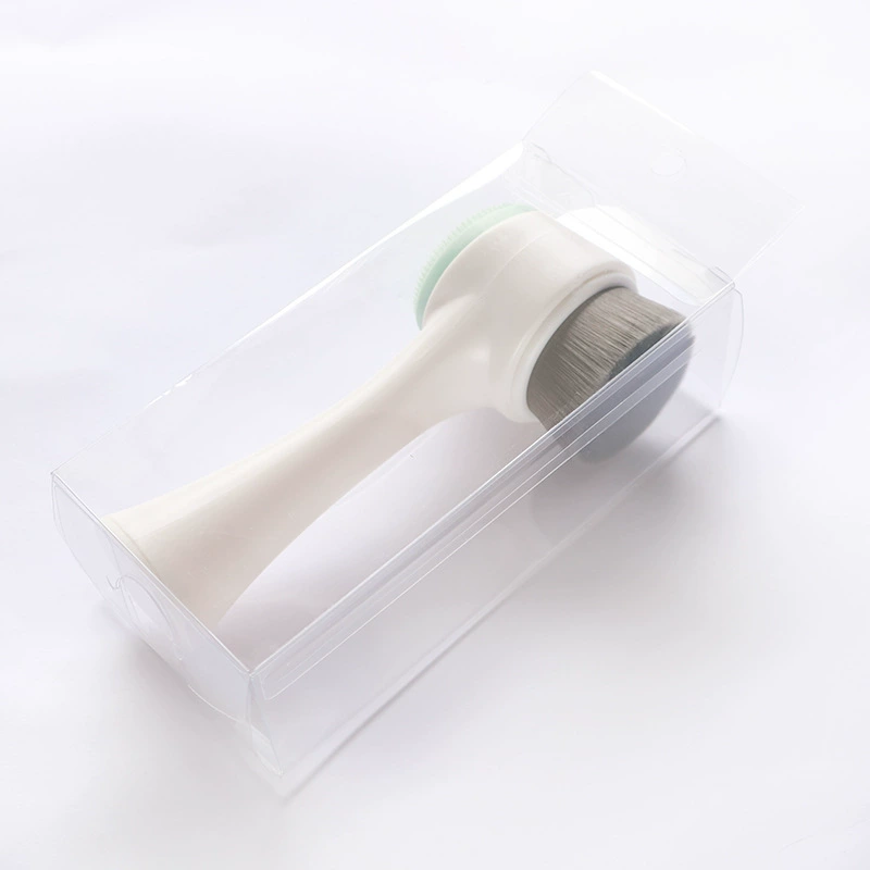Double-sided Silicone Nylon Cleansing Brush, Standable Facial Wash Brush, Soft Bristles