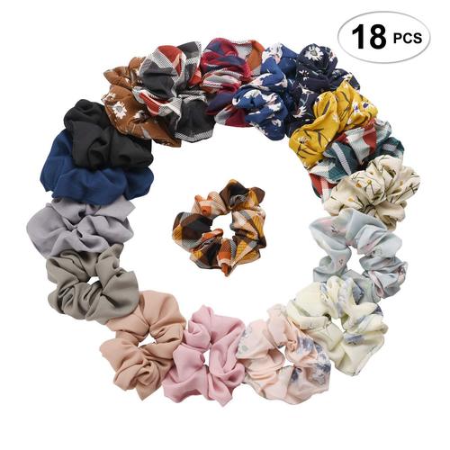 Cross-border Japanese and Korean version of small fresh spring and summer chiffon large intestine ring hair ring for female OL bunch release art headband headwear manufacturer
