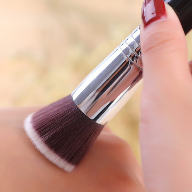 Directo de fábrica sola cabeza plana base líquida cepillo oblicuo cabeza plana BB cepillo de polvo suelto cepillo de La Fundación cepillo de maquillaje herramientas de belleza