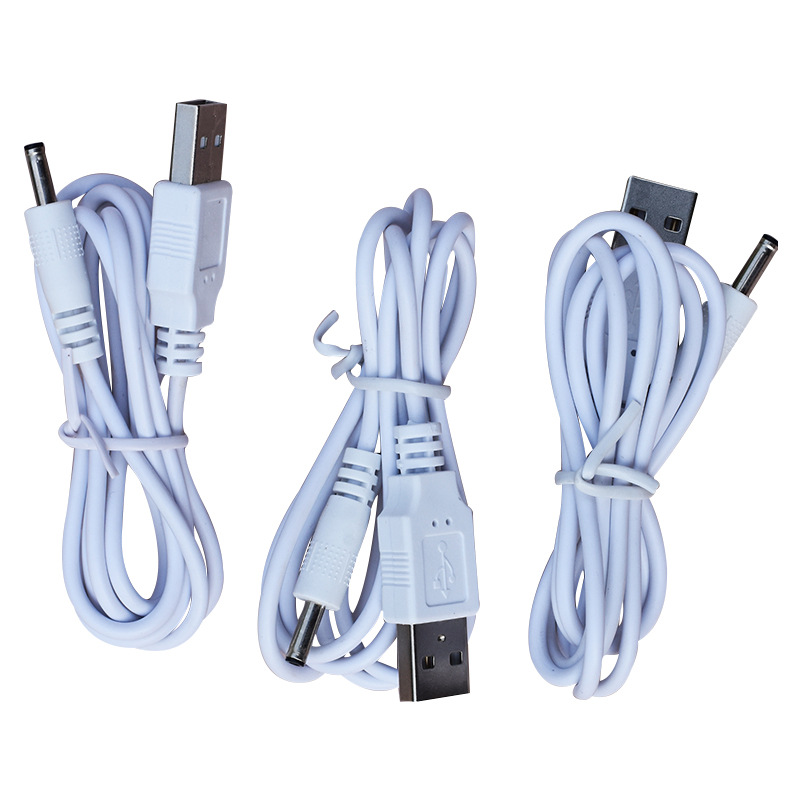 usb charging line 1 m white round head charging line huanbao White 1 m desk lamp charging line