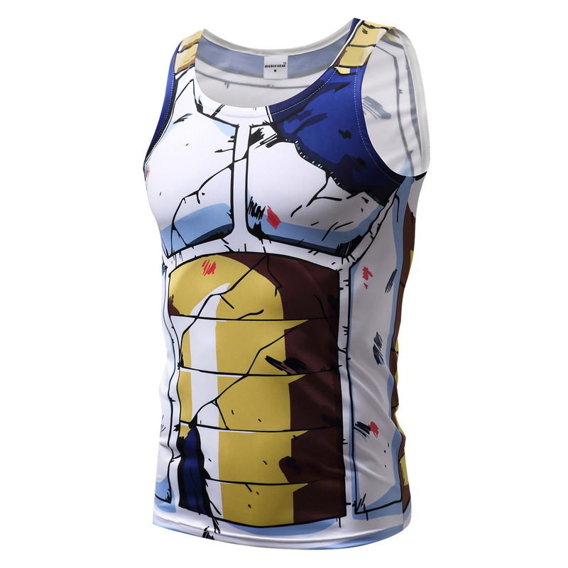 New Spring and Summer Men's Fashion Printing 3D Anime Dragon Ball Sleeveless Sports Vest