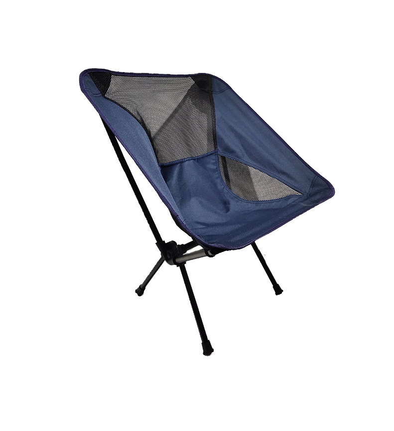 Silla plegable de camping estilo “luna”, ligera, cómoda y portátil para playa o excursión.
