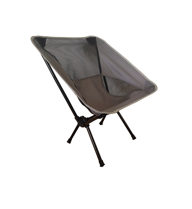 Silla plegable de camping estilo “luna”, ligera, cómoda y portátil para playa o excursión.