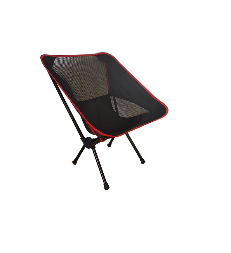 Silla plegable de camping estilo “luna”, ligera, cómoda y portátil para playa o excursión.