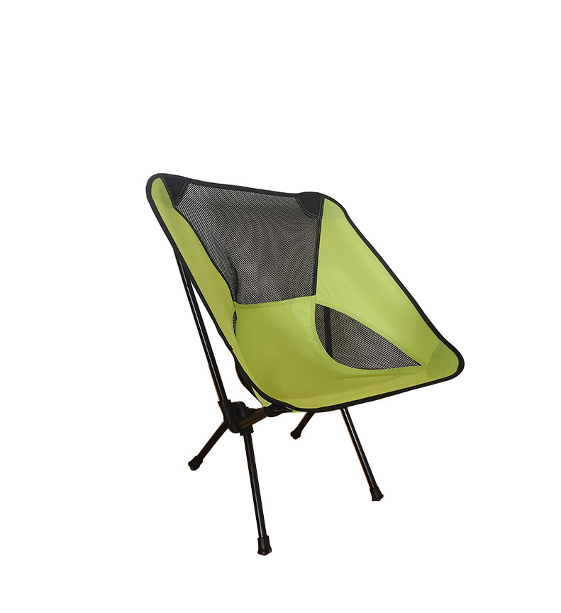 Silla plegable de camping estilo “luna”, ligera, cómoda y portátil para playa o excursión.