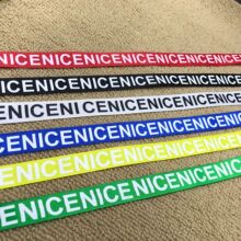 现货2CM印字英文字母螺纹带印花 NICE 服装辅料 多色彩带