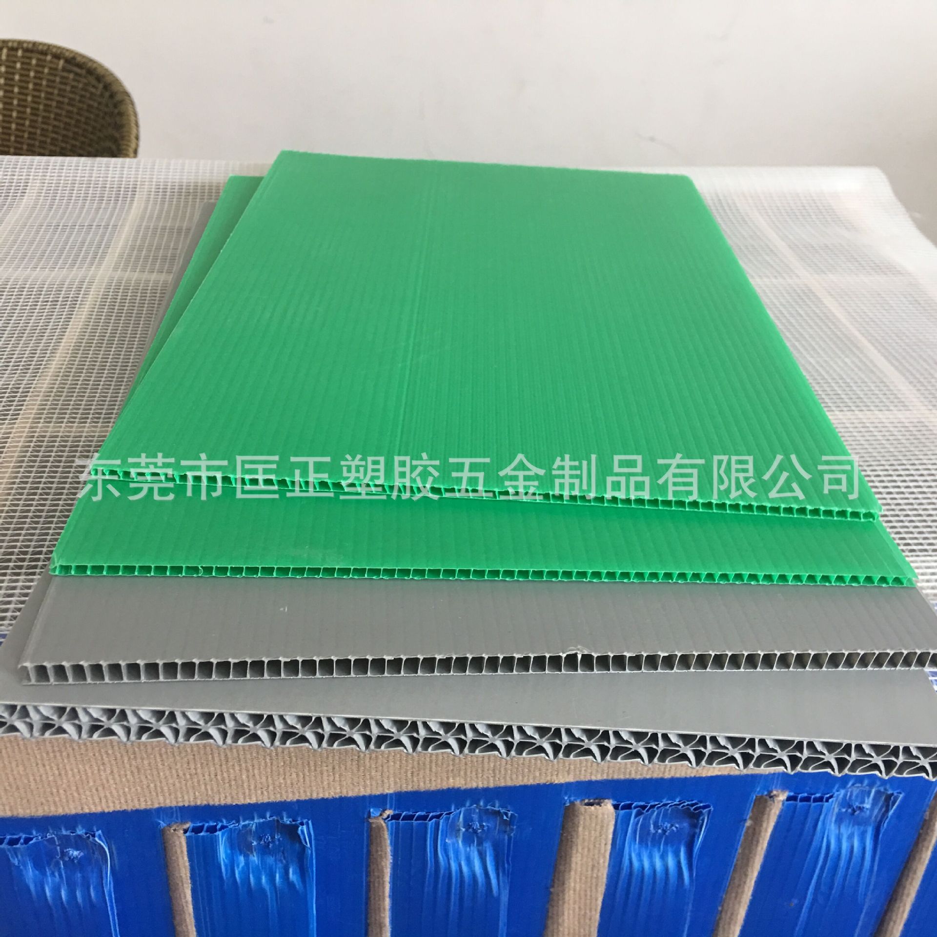 全新料绿色PP中空板片材 空心板片材 5MM塑料绿色中空板